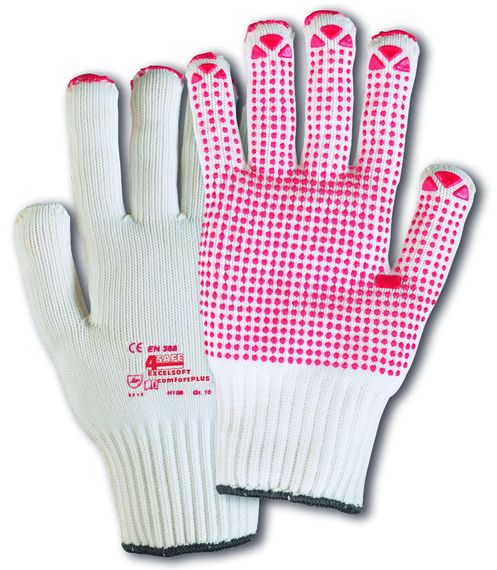 4Safe H108 Excelsoft comfort plus Grobstrickhandschuhe weiß