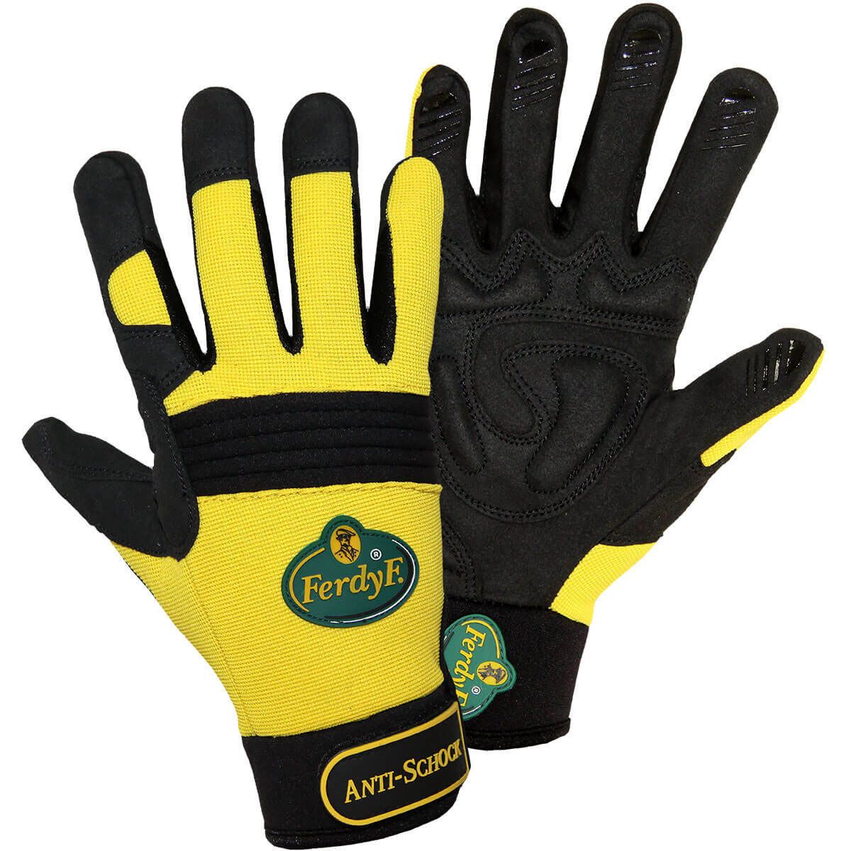 FerdyF. 1970 Anti-Schock Mechanikerhandschuhe aus Synthetikleder