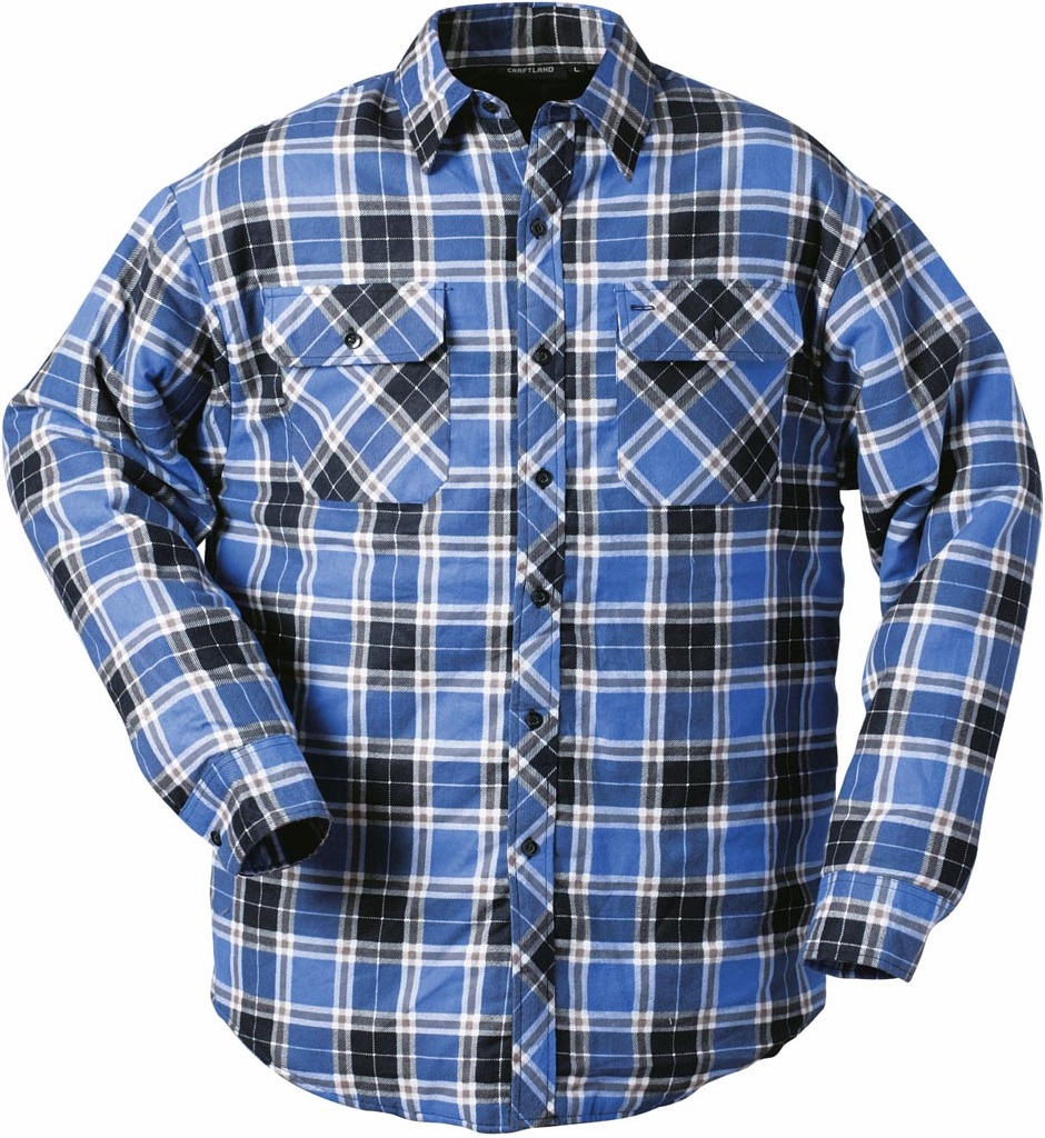 Craftland 1750 ONTARIO Thermohemd blau-kariert