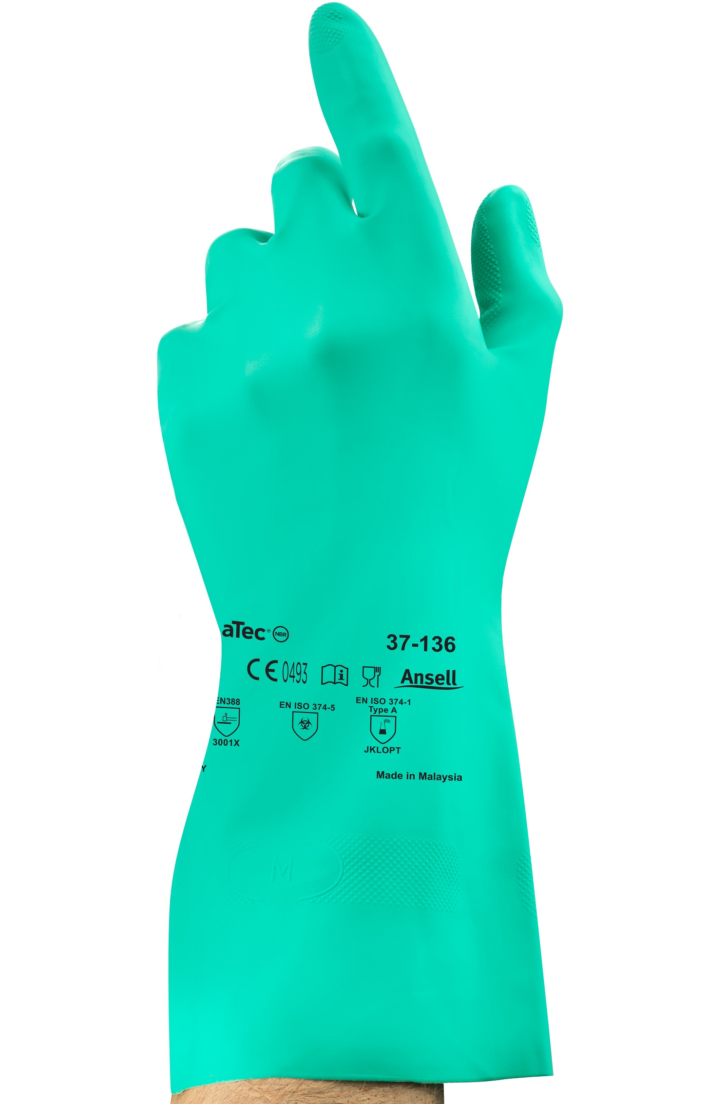 Ansell AlphaTec 37-136 Nitril-Chemikalien-Schutzhandschuhe