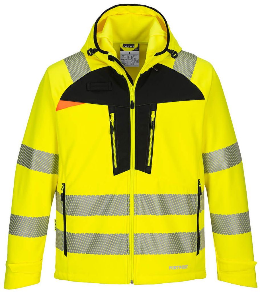 DX475YBR Portwest DX475 - DX4 high visibility softshell jacket class 3