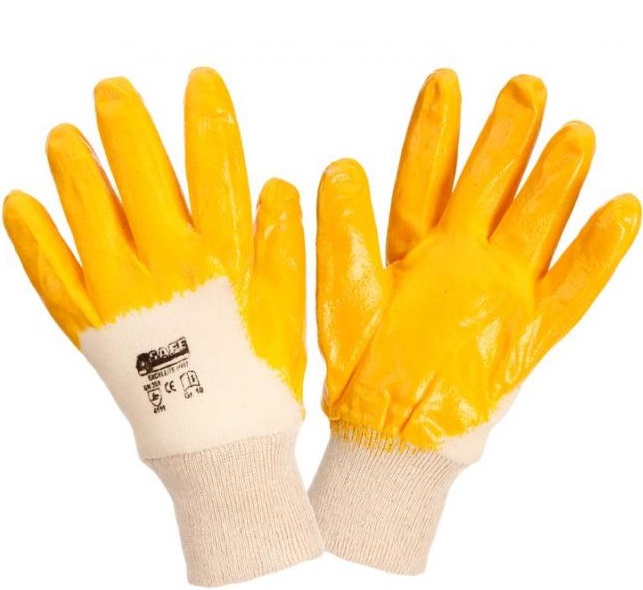 4Safe H407 Excellite Nitrilhandschuhe gelb teilbeschichtet