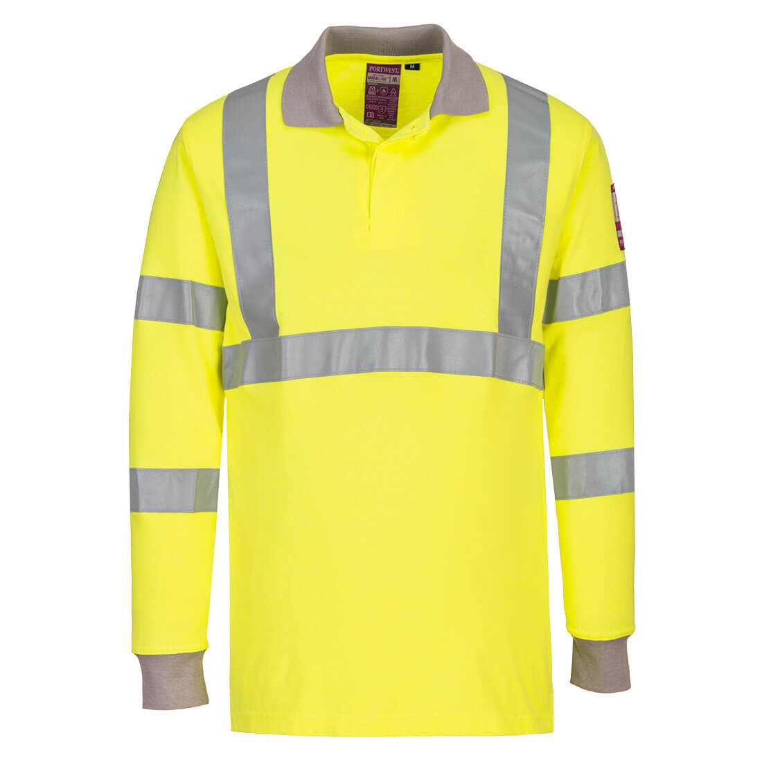 FR77YERmuiTyYrDjclcq Portwest FR77 Flame retardant, antistatic warning polo shirt yellow