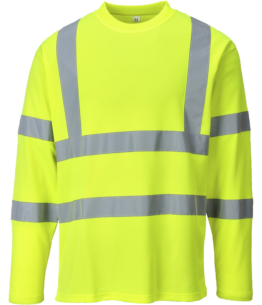 *SALE* Portwest S278 Warnschutz Langarm T-Shirt leuchtgelb
