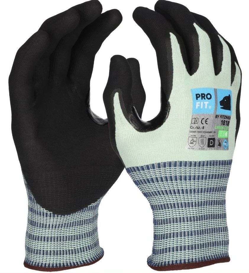 Pro-Fit 1818 "Green Cut D" Nitril-Schnittschutzhandschuhe Level D