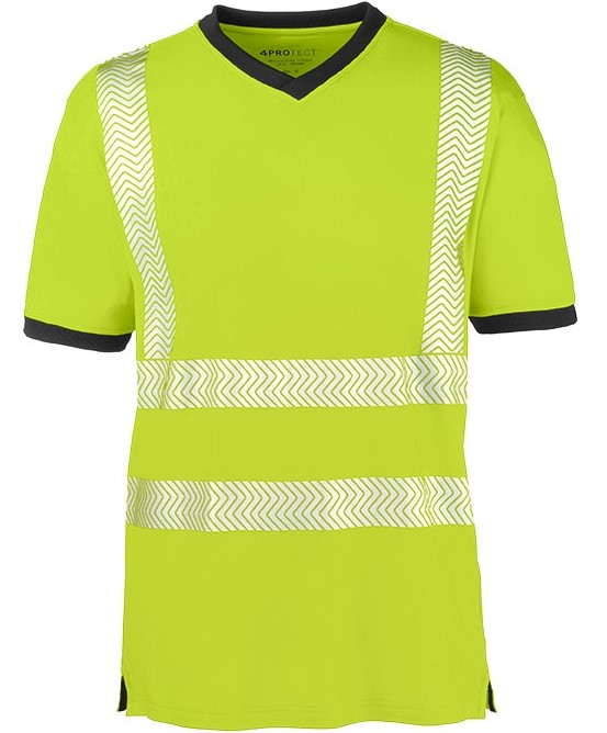 4 Protect 3431 MIAMI Warnschutz T-Shirt leuchtgelb-grau