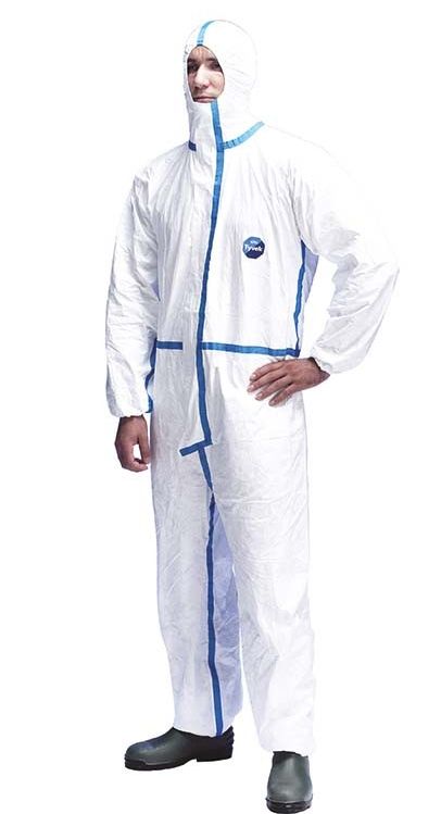 DuPont Tyvek 600 Plus CHA5a Schutzoverall Kat. III Typ 4 + 5 + 6