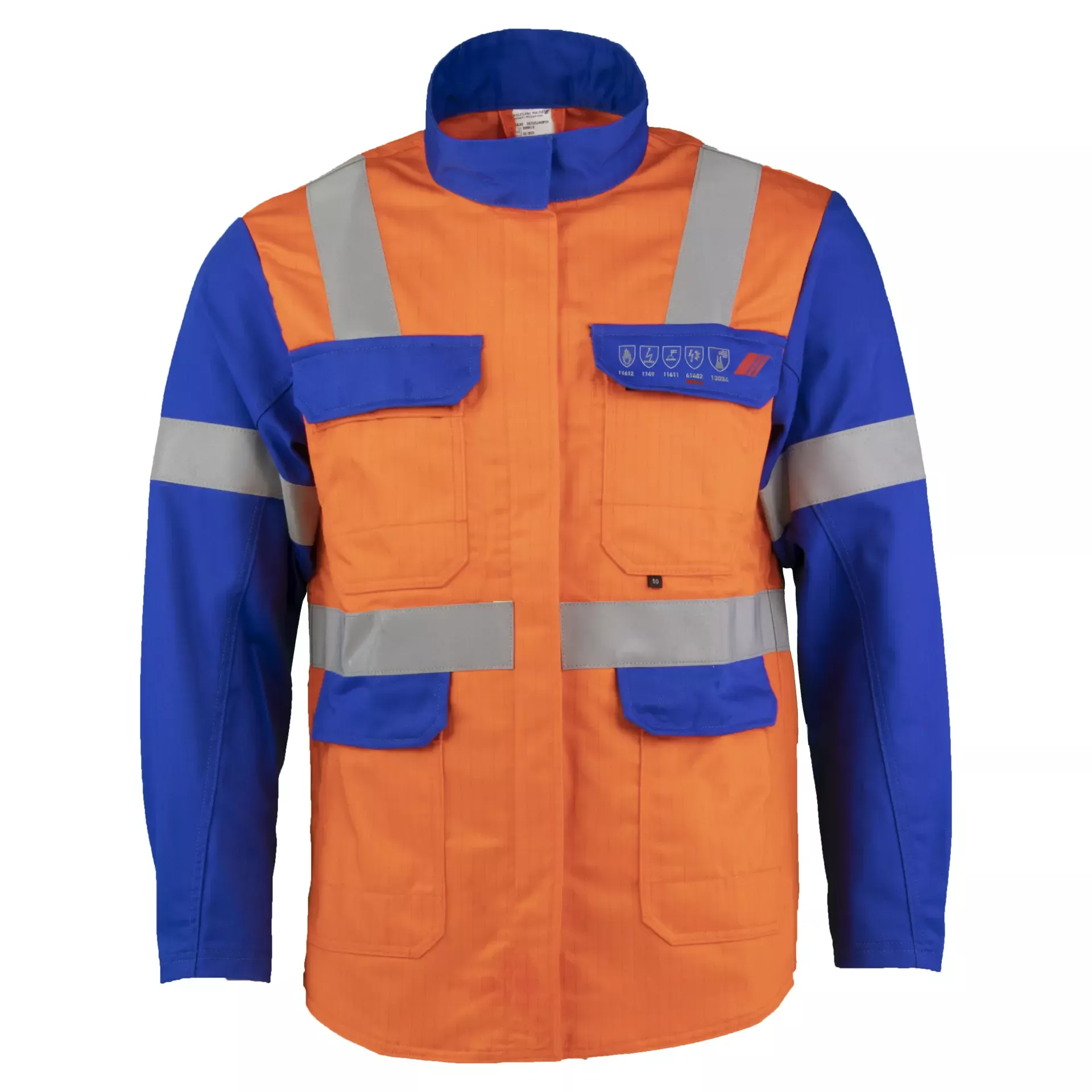 Asatex DA2JA08P Multinorm-Langjacke 2-lagig orange-blau