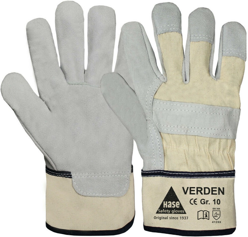 Hase 211400 Verden Rindspaltleder-Schutzhandschuhe