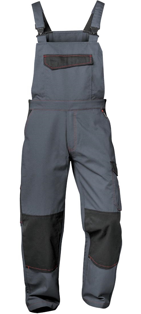 Craftland 22473 ZULTE Twill Latzhose grau-schwarz