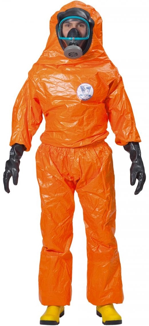 3S CLF-Overall ProChem II CLF Kat. III Typ 3B & 5 mit Butyl-Handschuhen
