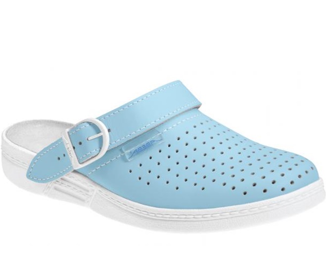 Abeba Clogs hellbau The Original OB, SRC - 7080