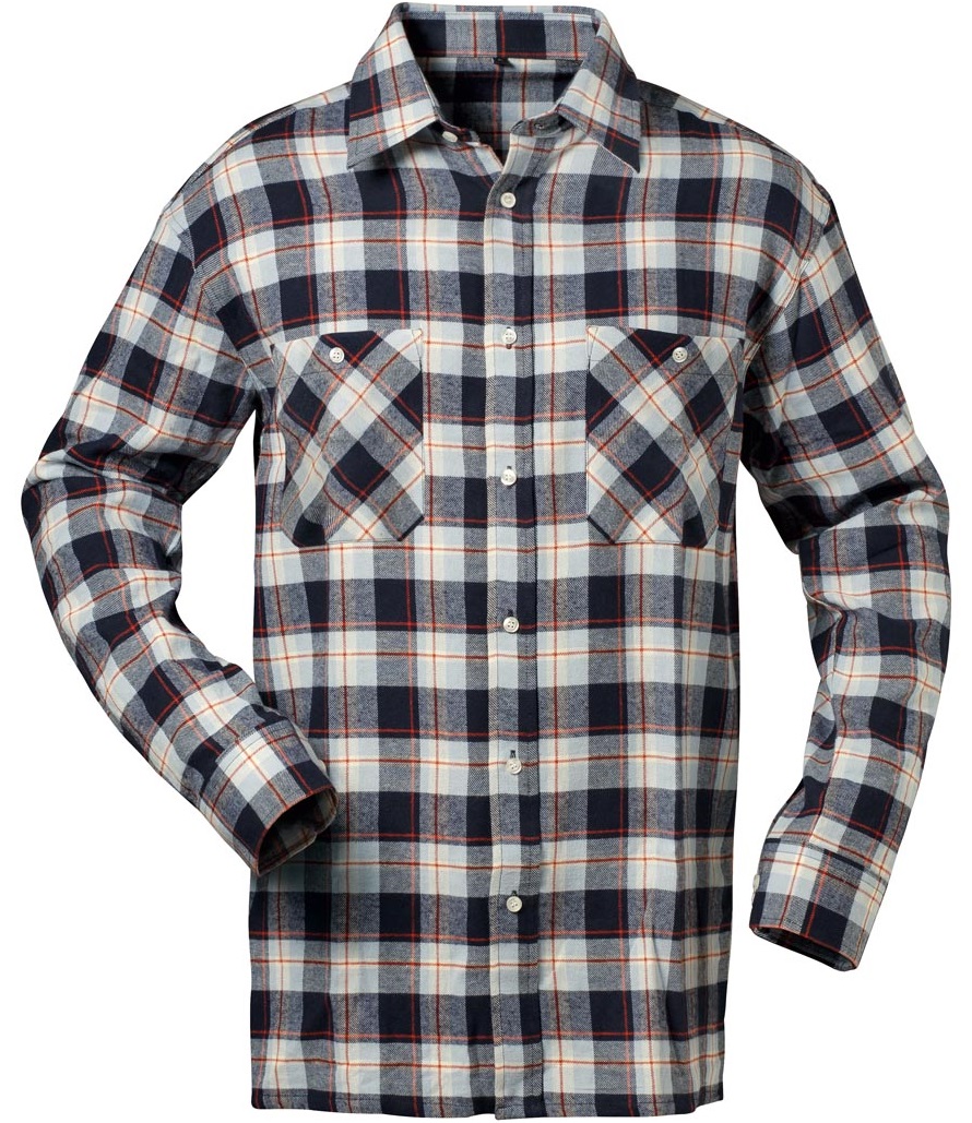 Craftland 1724 OHIO Flanell-Hemd marine/hellblau/rot kariert