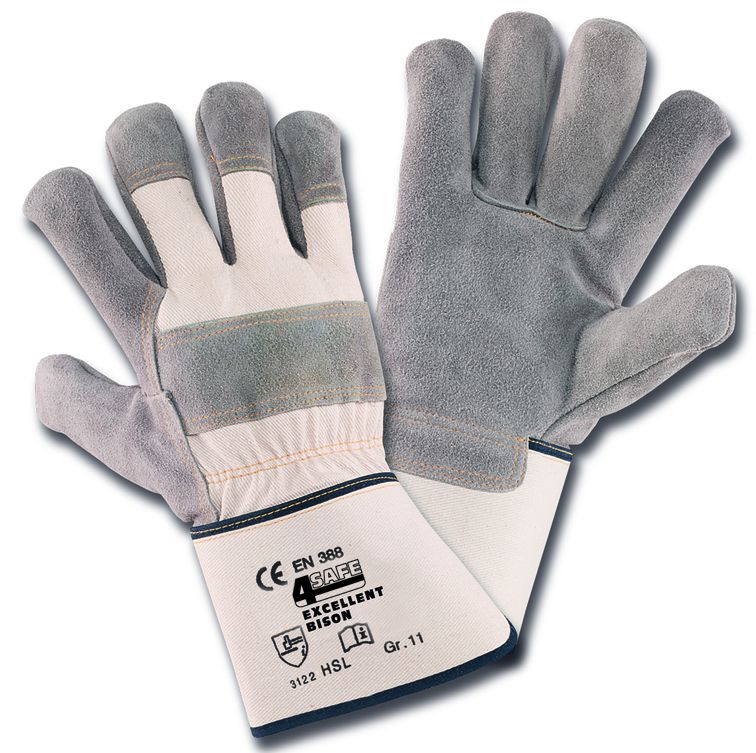4Safe HSL Excellent Bison Rindspaltlederhandschuhe