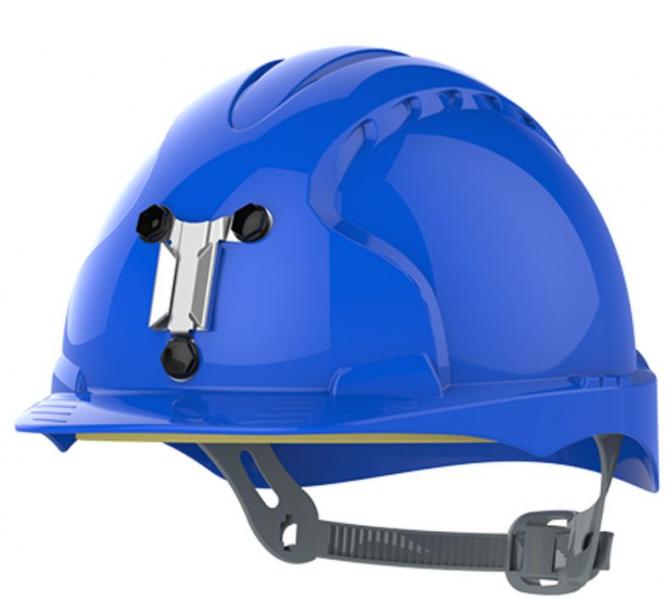 JSP AJE169 EVO3 Schutzhelm Gleitverschluss Leuchthalterungen 1000V unbelüftet