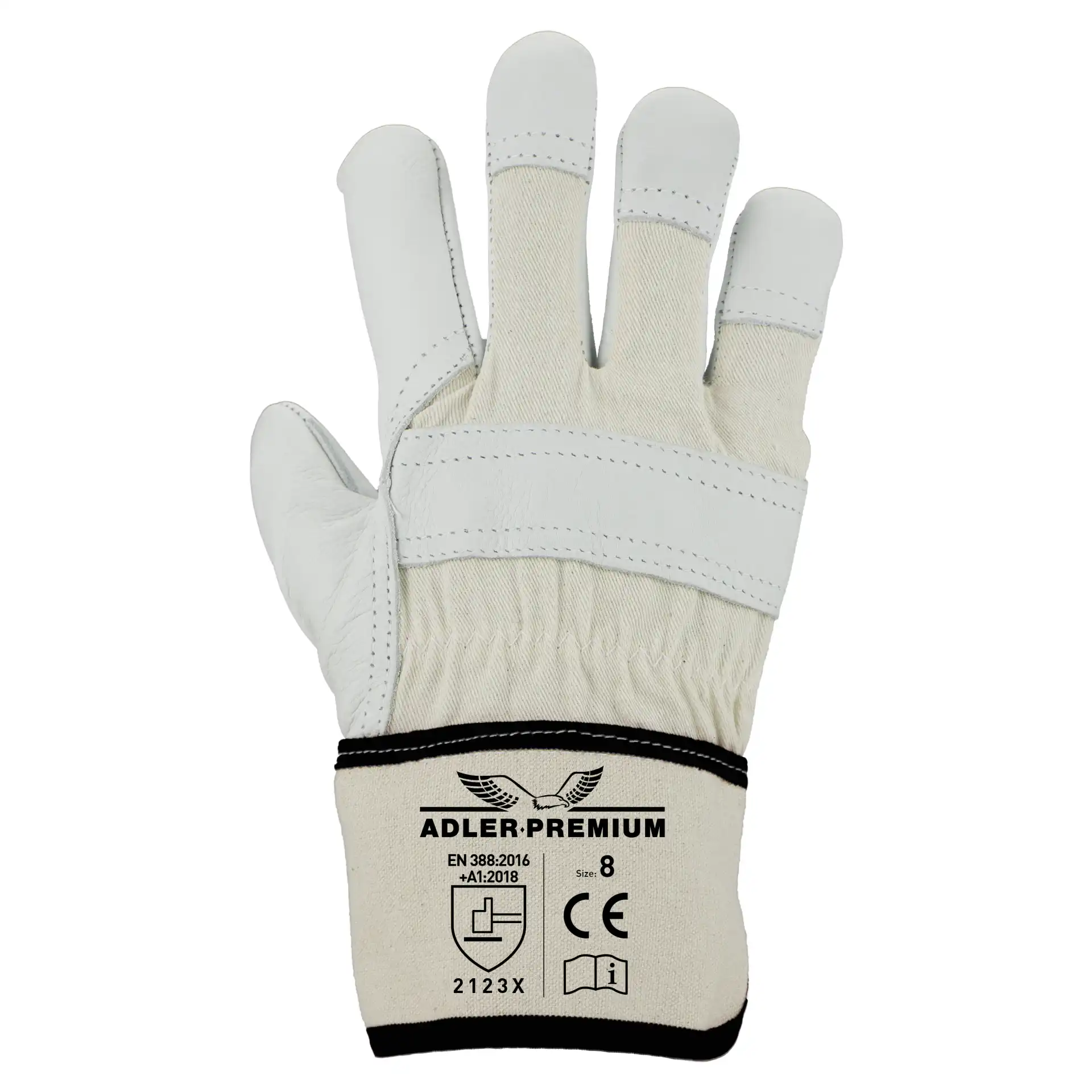 Asatex Adler-Premium Rindnarbenleder-Schutzhandschuhe