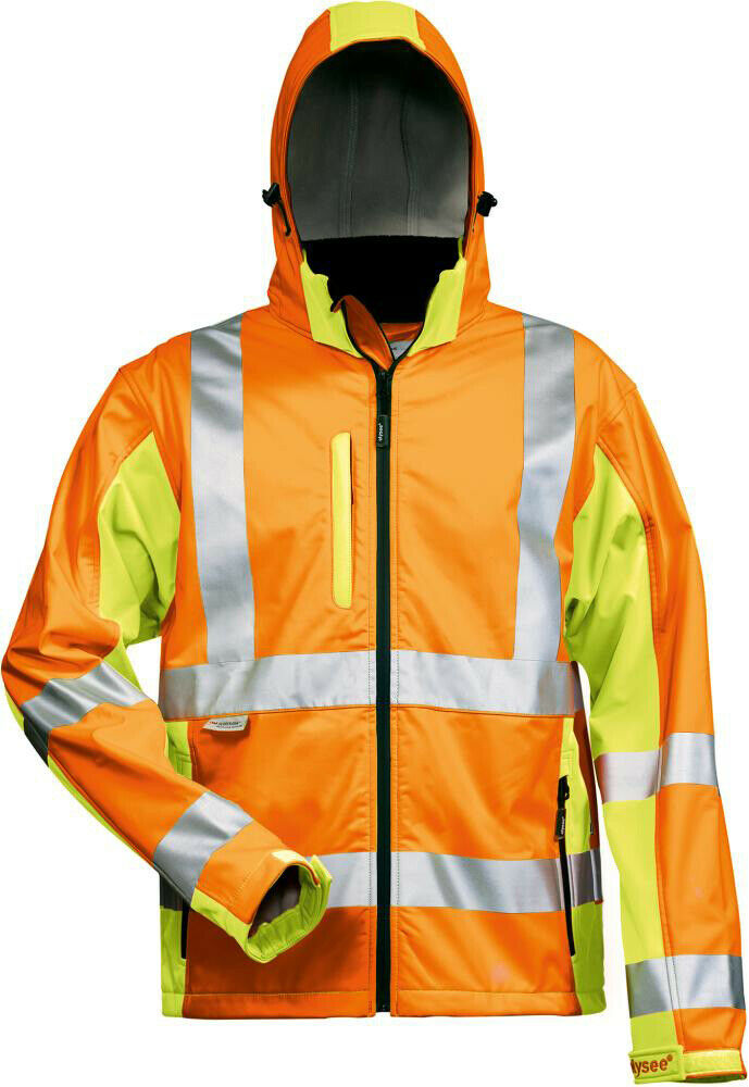 elysee 22734 HOSS Warnschutz-Softshelljacke leuchtorange-gelb