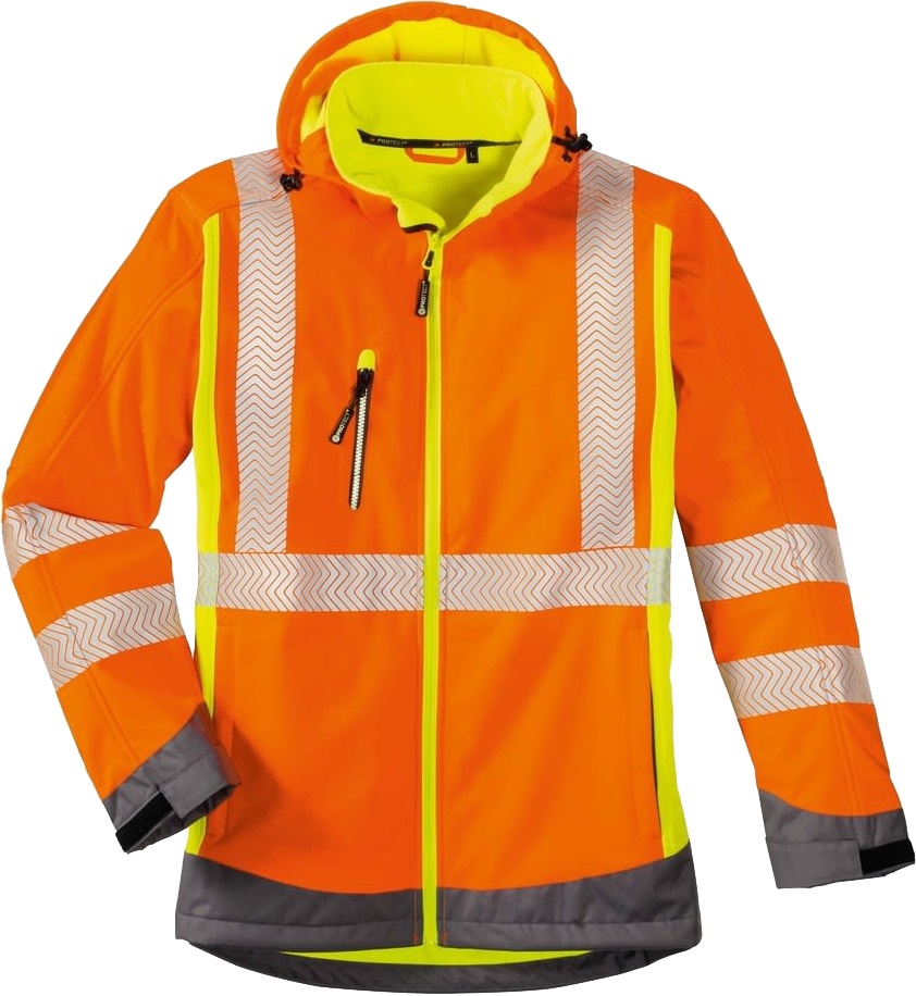 4 Protect HOUSTON Warnschutz-Softshelljacke einzippbar