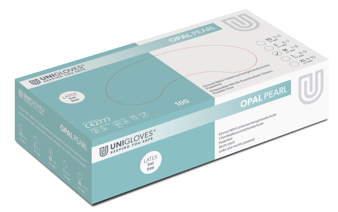 unigloves_opal_pearl__292465 Unigloves Opal Pearl Nitril-Einweghandschuhe puderfrei