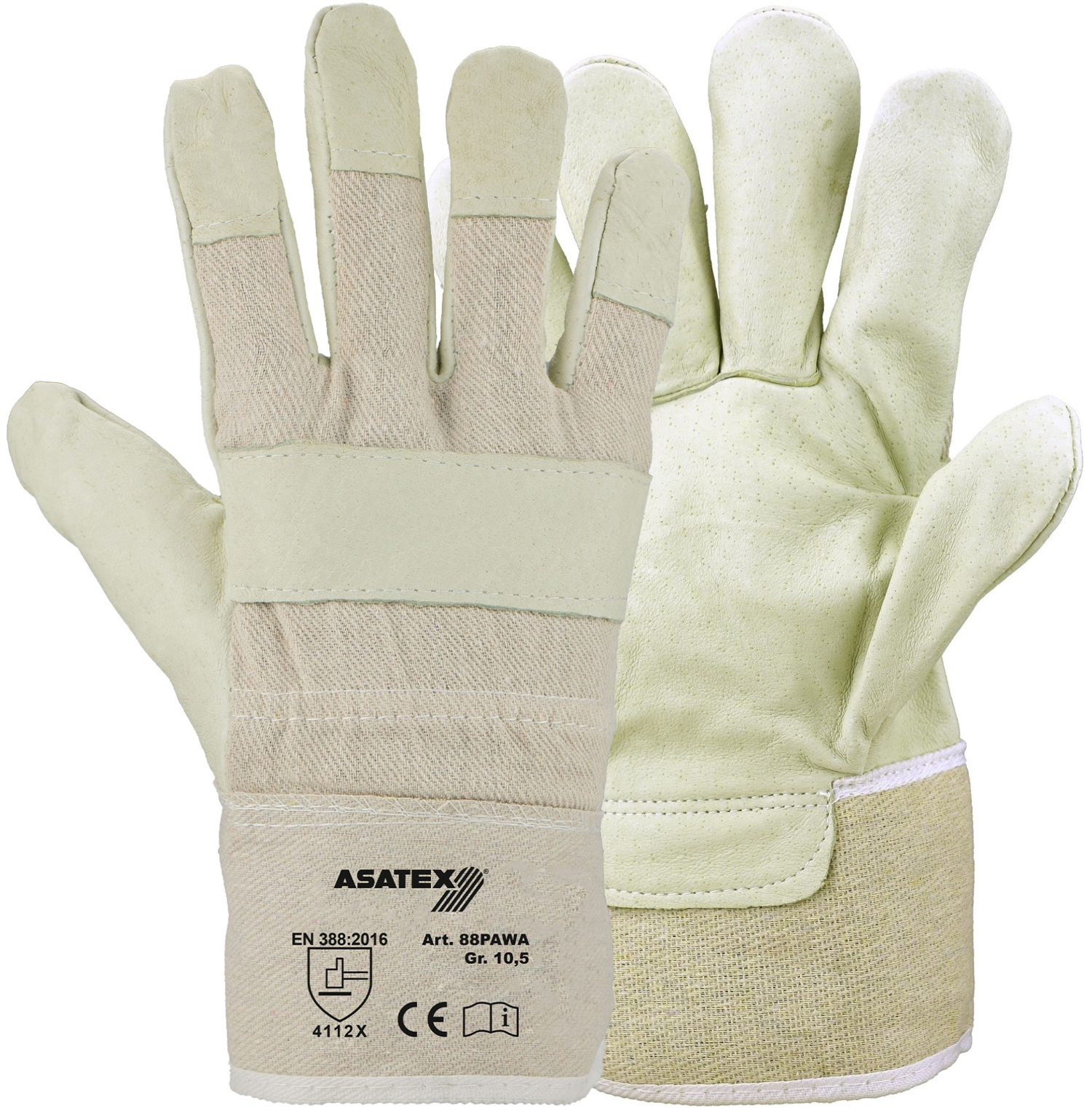 Asatex 88Pawa Schweinsnarbenleder-Schutzhandschuhe