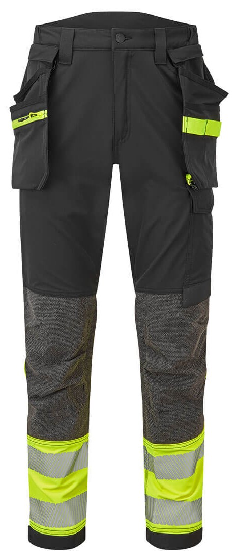 3mGDrySLLerJbj Portwest EV442 - EV4 High visibility stretch waist trousers with detachable holster pockets