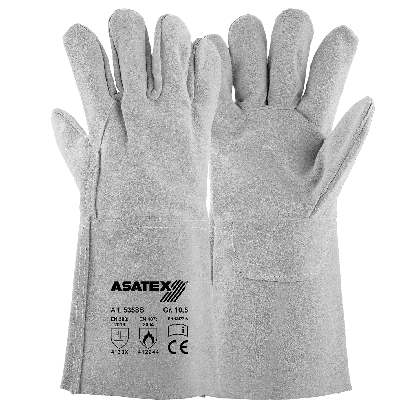 Asatex 535SS Rindspaltleder-Schweißerschutzhandschuhe