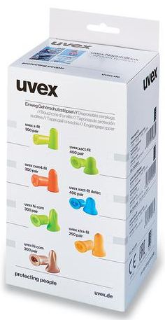 uvex 2124013 xact-fit detec Gehörschutzstöpsel Nachfüllbox - 400 Paar