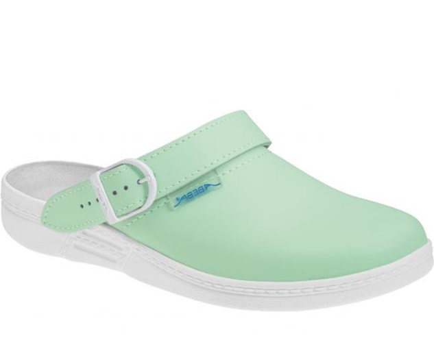 Abeba Clogs mint-weiß The Original OB, SRC - 7091