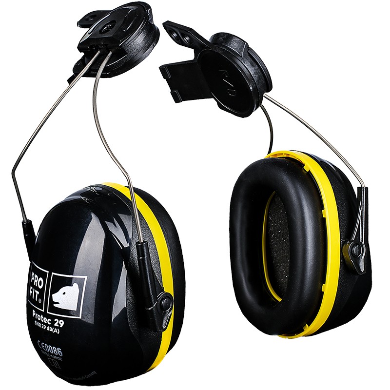 Pro-Fit 180 Protec 29 Helm-Gehörschutzkapseln schwarz gelb