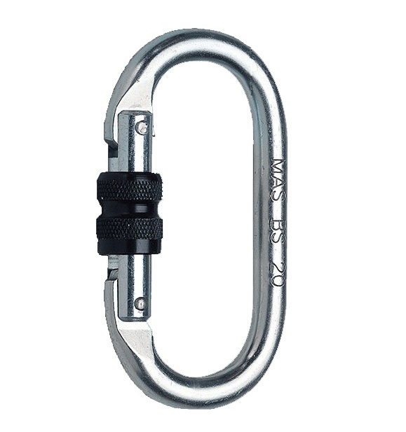 M.A.S Bergsteiger-Karabinerhaken BS 20 Stahl