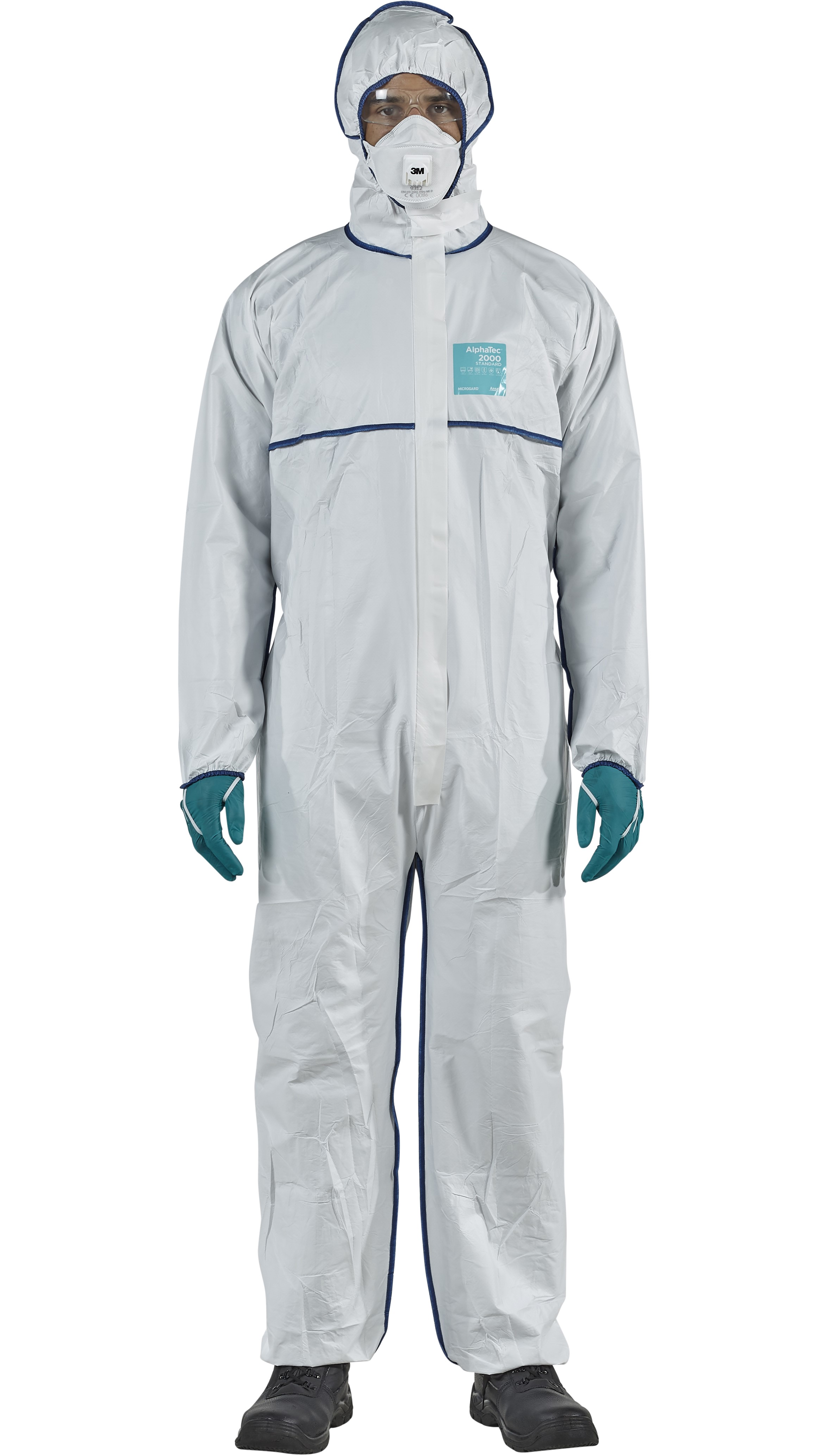 Microgard / AlphaTec 2000 SOCO Overall mit Kapuze Modell 128 weiß