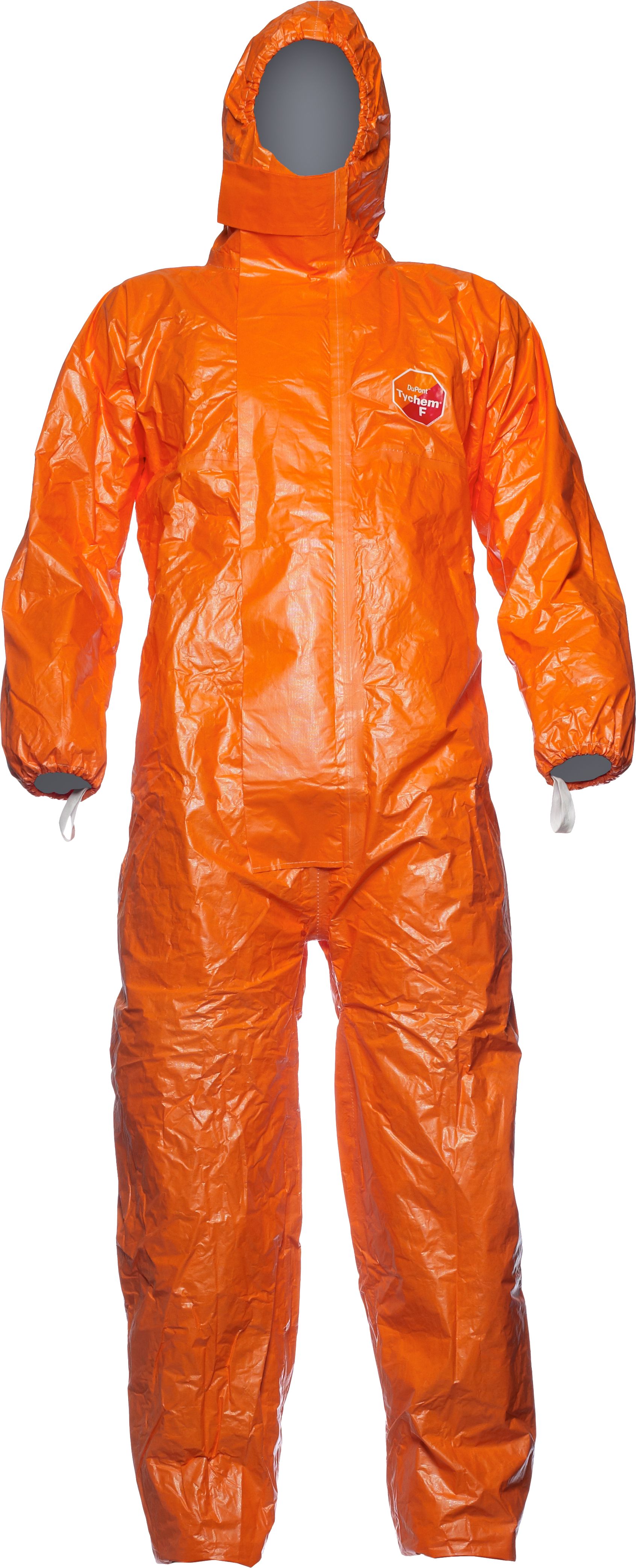DuPont Tychem-F CHA5 Schutzoverall Kat. III Typ 3B + 4B + 5B + 6B orange