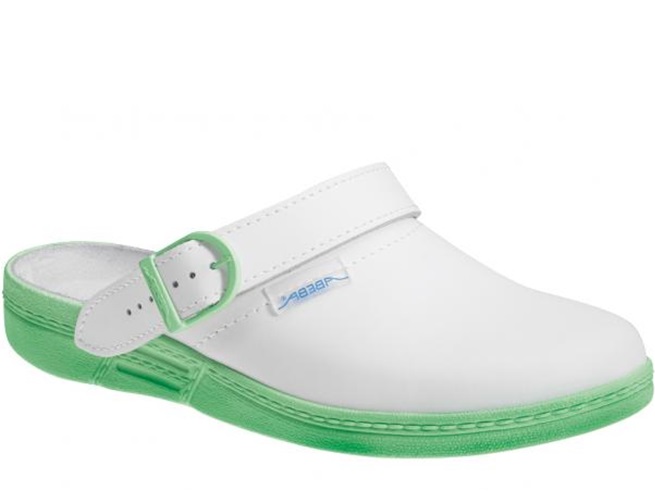 Abeba Clogs weiß-mint The Original OB, SRC - 5081