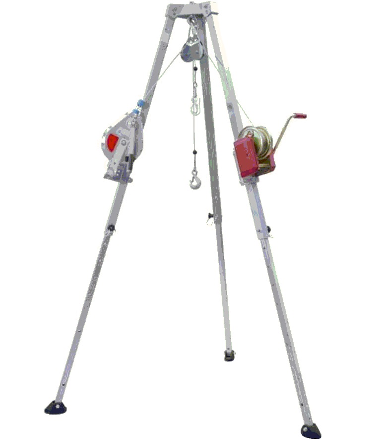 M.A.S Dreibaum mit Höhensicherungsgerät und Lastenwinde 12-30 m