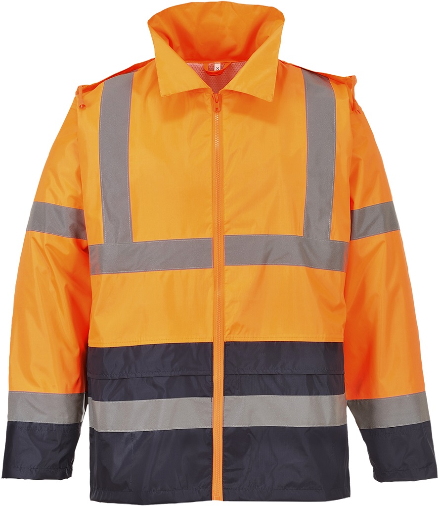 Portwest H443 Klassische Kontrast Warnschutz-Regenjacke