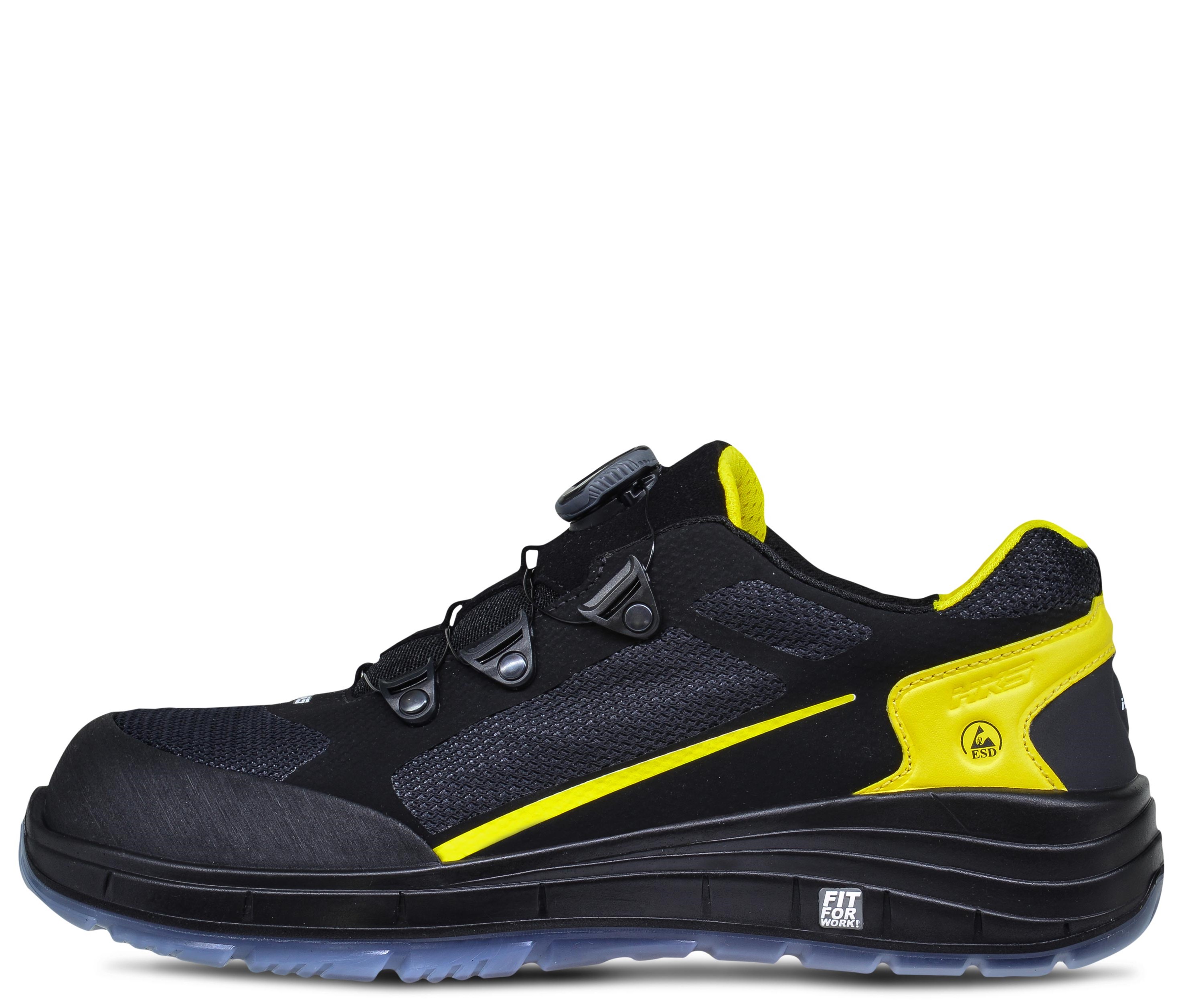 HKS K-Run Boa 8 BTP Sicherheitshalbschuhe S1P SRC ESD schwarz/gelb