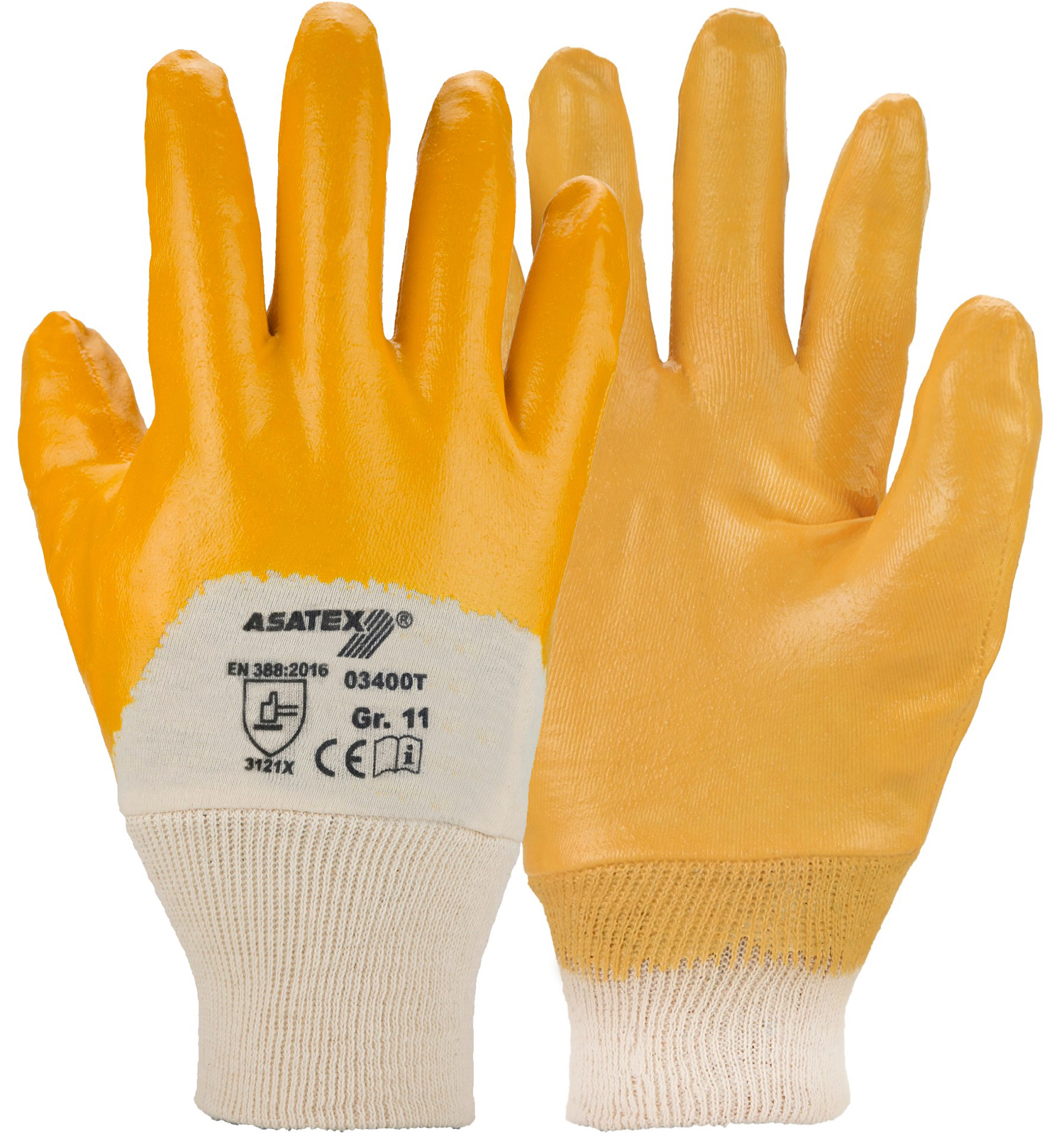 Asatex 03400T Nitril-Universalhandschuhe 3/4 beschichtet