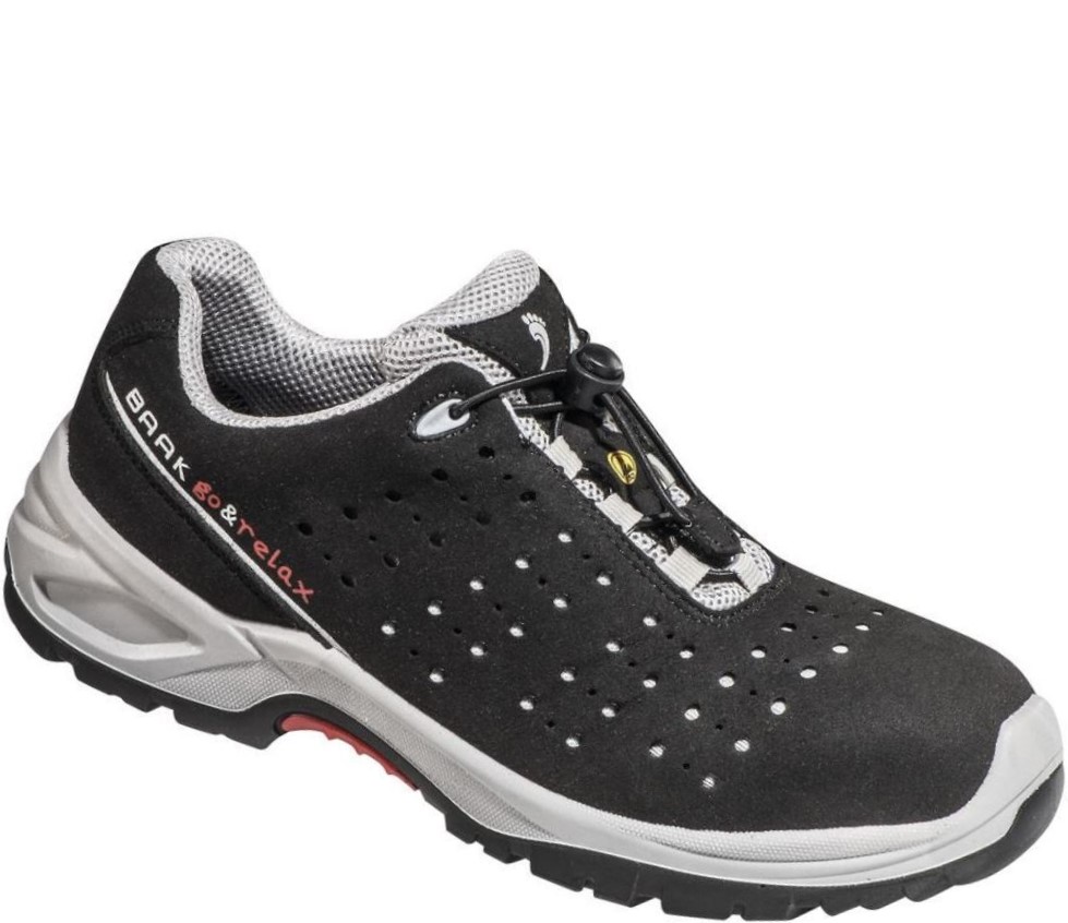 Baak 7007-N Henk Halbschuhe S1P SRC ESD Weite 11 schwarz-grau