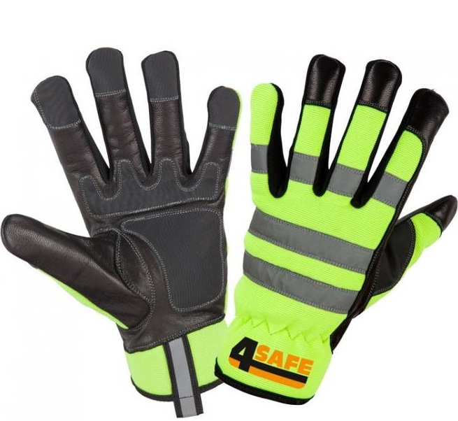4Safe H561 Dallas Ziegennappalederhandschuhe schwarz