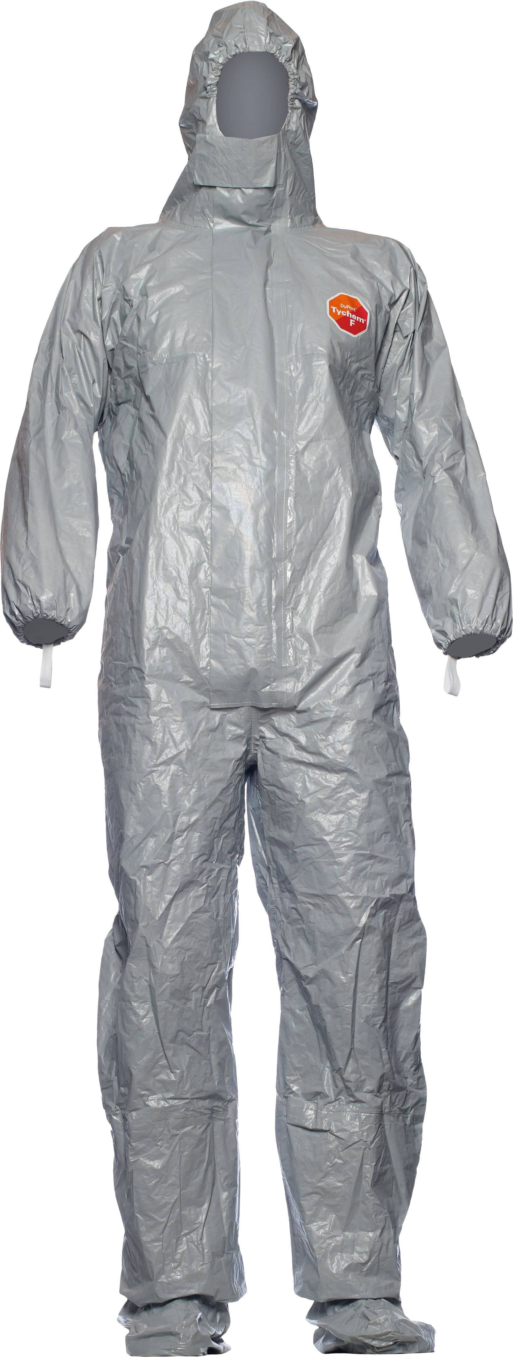 DuPont Tychem-F CHA6 Schutzoverall mit Füßlingen Kat. III Typ 3B + 4B + 5B + 6B