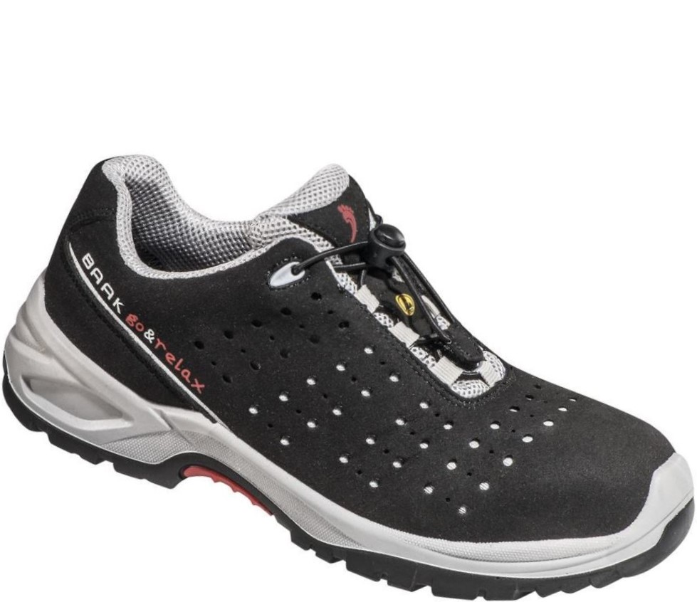 Baak 7007-XW Henk Halbschuhe S1P SRC ESD Weite 13 schwarz-grau