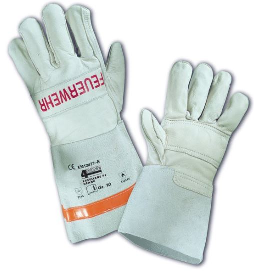 4Safe HFWNG Schweißerhandschuhe aus Rindnarbenleder