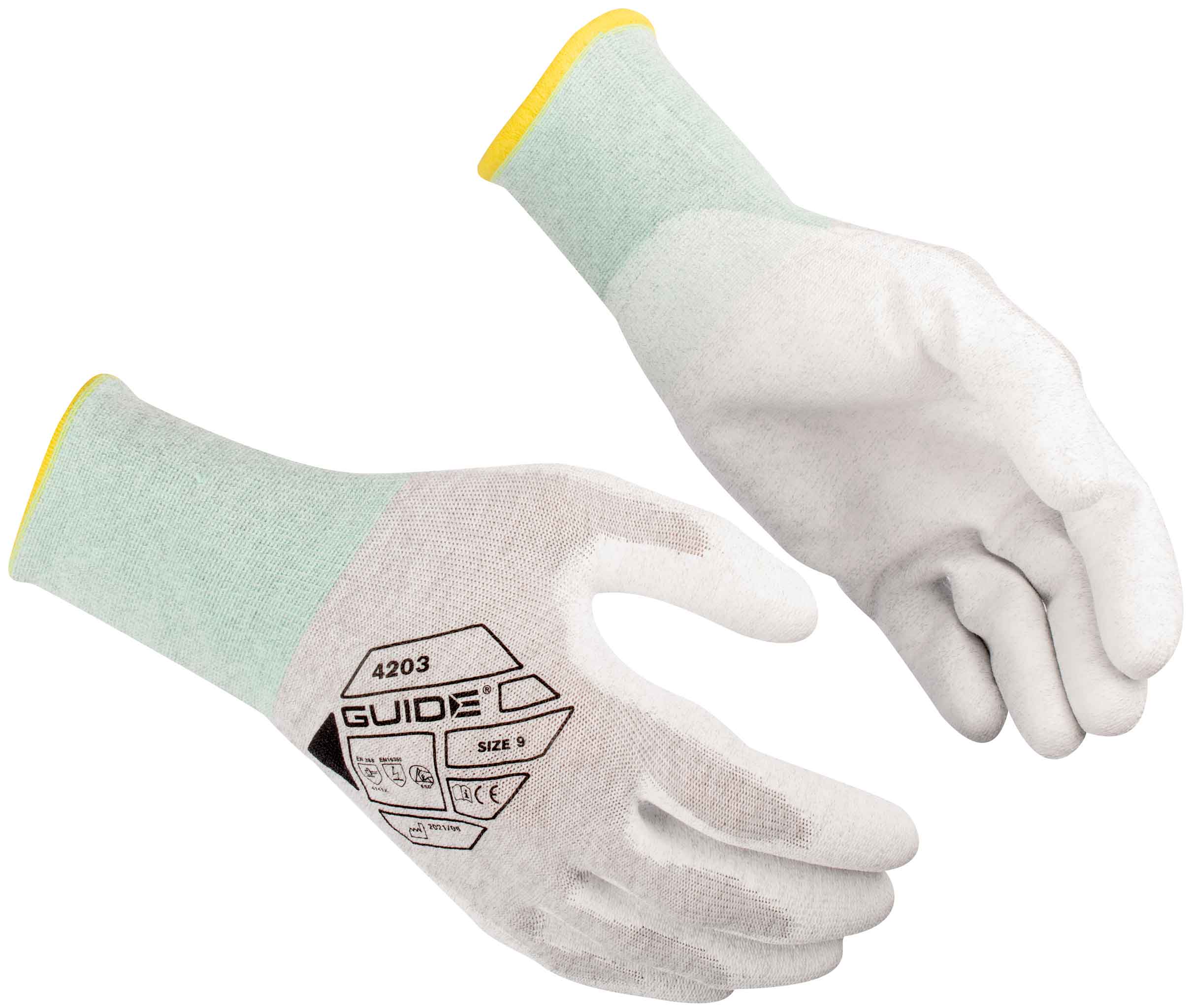 Guide 4203 ESD PU-Schutzhandschuhe teilbeschichtet