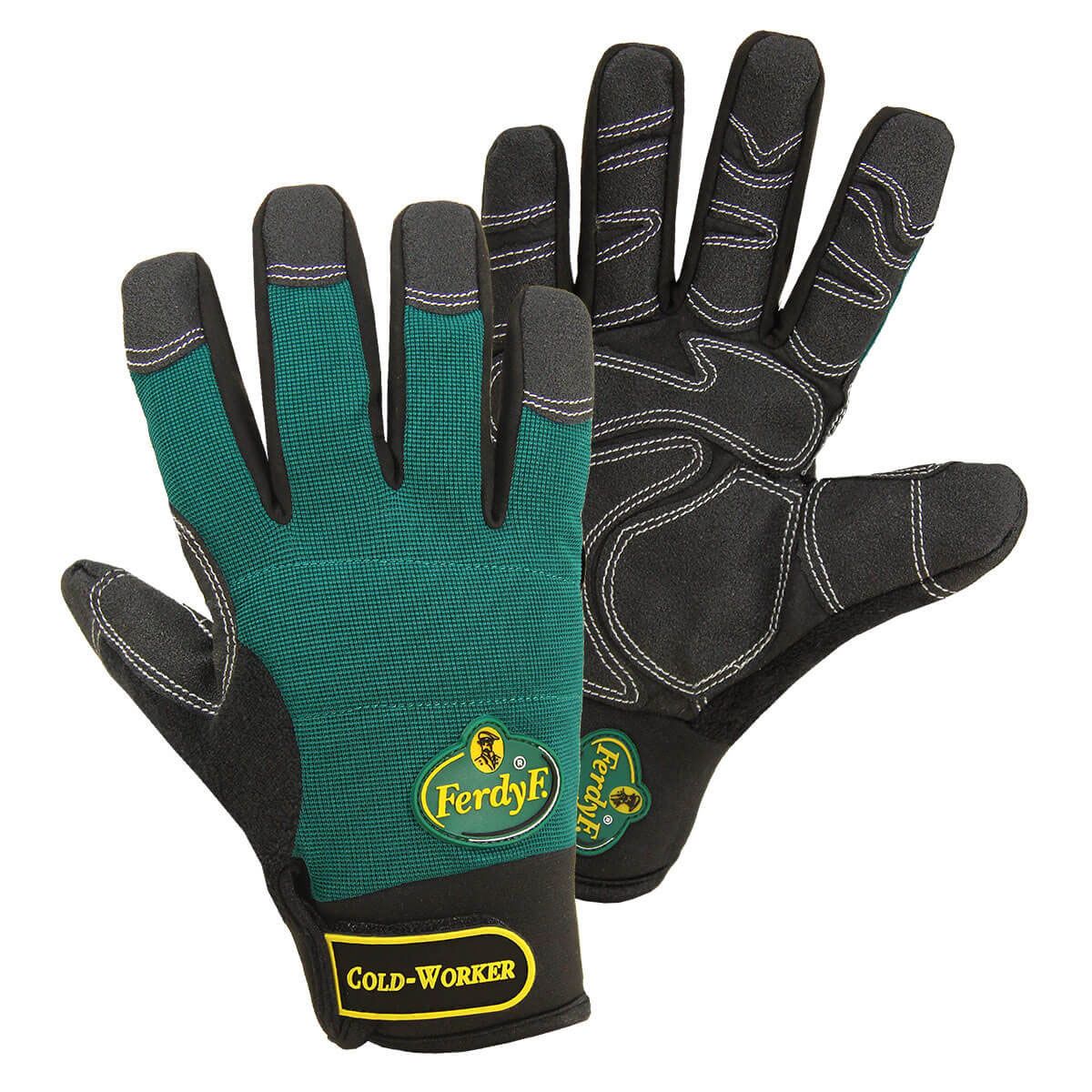FerdyF. 1990 Cold Worker Kälteschutz-Mechanikerhandschuhe aus Synthetikleder