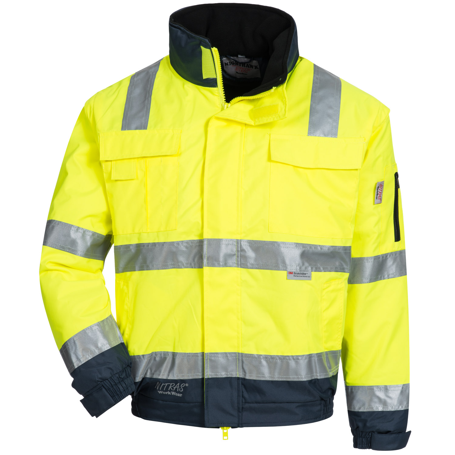 Nitras 7141 Motion Tex Viz Plus Warnschutz-Pilotenjacke neongelb