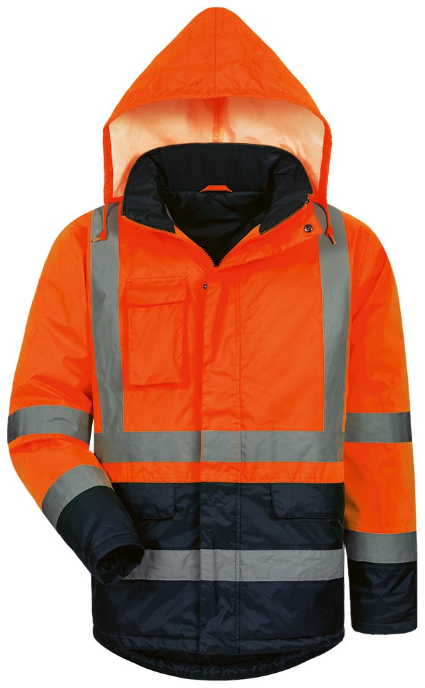 Safestyle 23532 STEFAN Warnschutzparka leuchtorange- marine