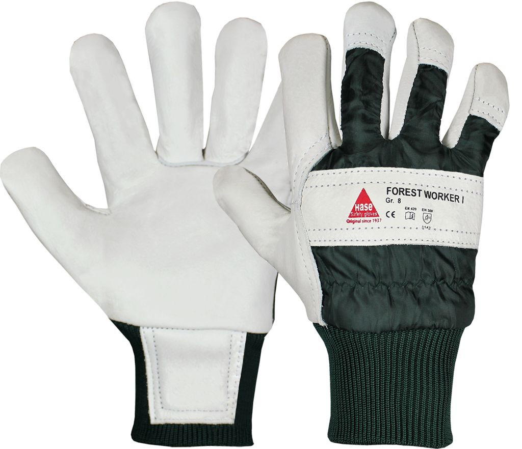 Hase 293340 Forest Worker Rindnarbenleder-Schutzhandschuhe