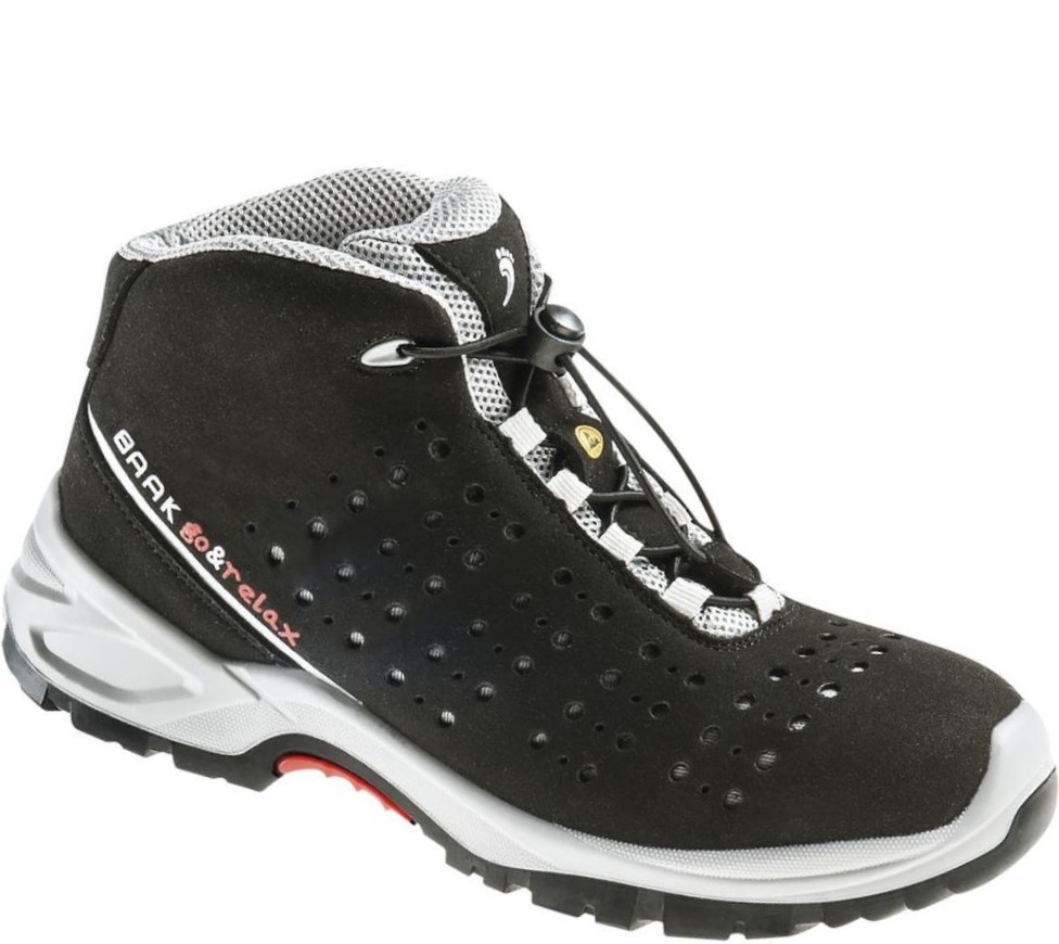 Baak 7337-N Hendrik Schnürstiefel S1P SRC ESD Weite 11 schwarz-grau