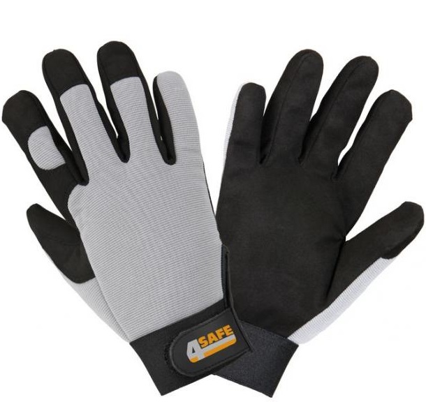 4Safe H550 Texas Synthetik-Lederhandschuhe schwarz