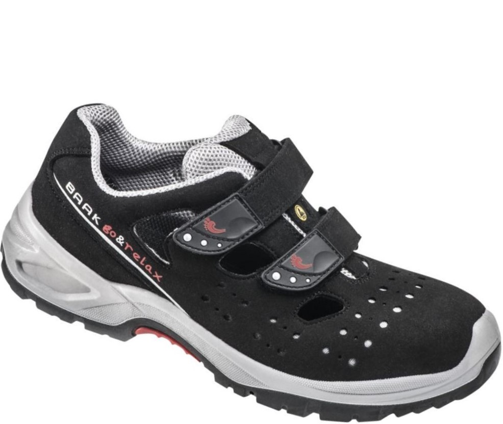 Baak 7227-XW Hardy Sandalen S1P SRC ESD Weite 13 schwarz-grau